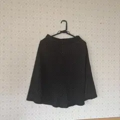 黒のストライプスカート M 膝丈
