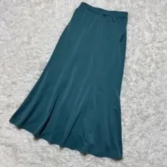 Lutique Lサイズ ティールグリーン フレアロングスカート 春夏秋