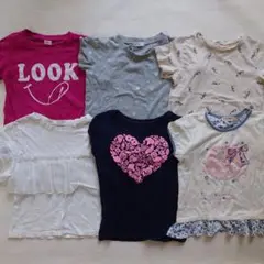 女の子 半袖 Tシャツ 120 セット まとめ H&M GAP プティマイン