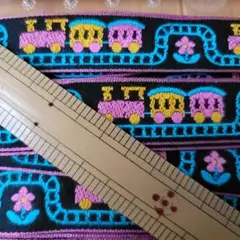 １５m　チロリアンリボン　昭和レトロ　チロリアンテープ 汽車　乗り物