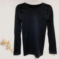一点物✨海外 ブラック 長袖 Tシャツ タイトフィット