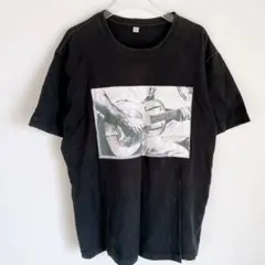[UNIQLO] ユニクロ 半袖 プリントTシャツ ブラック (L)