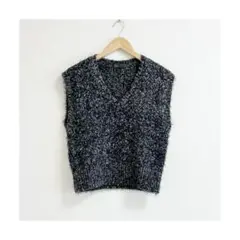 m157_NOBLE 美品✨2022AW ファンシーヤーンコンパクトベスト 秋
