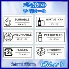 ゴミ分別ラベルシール①　ダストボックス　分別シール　ゴミ箱　ダストボックス★