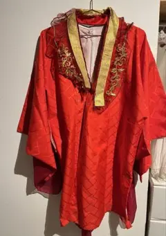 赤　衣装　ハンドメイド　着物