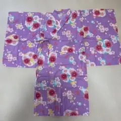 マザウェイズ　浴衣　紫 花柄 110サイズ