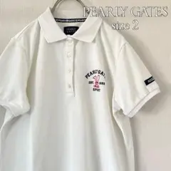 PEARLYGATES 30周年 半袖ポロシャツ ホワイト サイズ2
