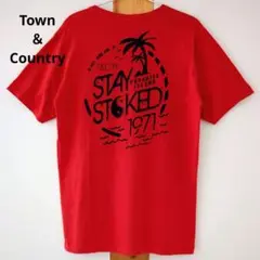 T&C Surf Designs バックプリントTシャツ M 赤