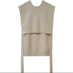 クラネW FACE SIDE RIBBON KNIT VEST