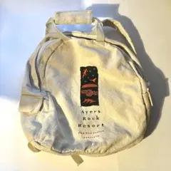 リュック　オーストラリア　ホワイト　布　エアーズロック