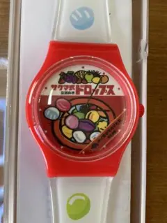 ドロップス 腕時計 赤/白 佐久間製菓