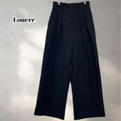 ルエレ　ワイドパンツ　ツータック　大きいサイズ　ＸＬ　ゆったり　黒　5555