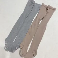２点セット＊未使用シンプルカラータイツストレッチレギンス100