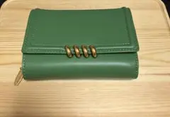 CHARLES & KEITH オシリス グリーン 三つ折り財布