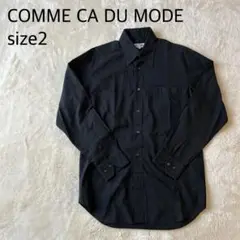 COMME CA DU MODE ブラック 長袖シャツ size2