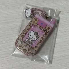 ハローキティ　ガラケーキーホルダー　ヒョウ柄