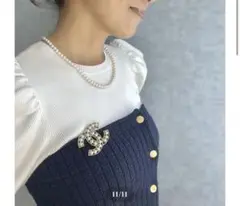 La Soeur パールスライドネックレス(45cm)