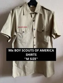 ボーイスカウトシャツ　80s 90s 古着　メンズ　レディース　ベージュ