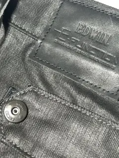 EDWIN EFZ503 立体裁断 黒 レザー風コーティング 牛革ラベル 32