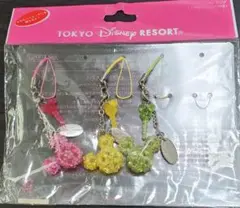 ディズニー ストラップ イヤホンジャック 3点セット ビーズ カラフル 可愛い