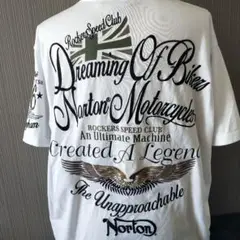 【美品】Norton Tシャツ Mサイズ ホワイト　刺繍