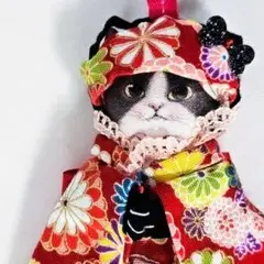 ジョーズ・和装、猫・コヤンイサムチョン・バックチャーム、ストラップ・マスコット