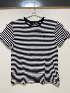 Polo Ralph Lauren M ネイビー/ホワイトストライプ Tシャツ
