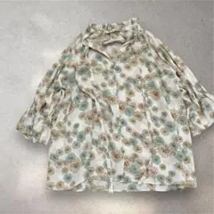 ユニクロ　PAUL&JOE ポールアンドジョー　花柄ブラウス　五分袖 S 軽量