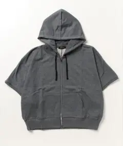 【新品未使用】ジップアップパーカー 半袖 レディース