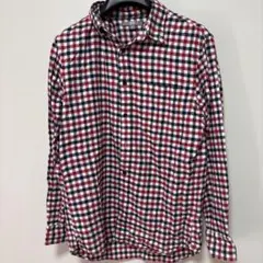 UNIQLO 長袖ネルシャツ M 赤・青・白チェックメンズ