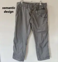 セマンティックデザイン　グレー カーゴパンツ サイドポケット　個性的　M