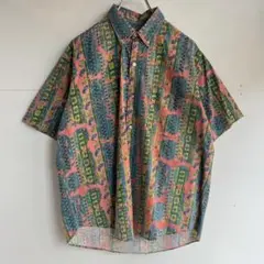 ヴィンテージ 総柄シャツ 半袖シャツ アロハシャツ ボタンダウン アメカジ 古着