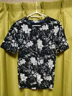 MONSIEUR NICOLE ムッシュ ニコル 総柄 Vネック Tシャツ