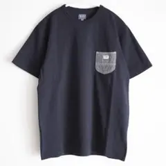 【極美品】Lee リー／半袖ポケットTシャツ／紺／M