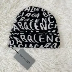 【タグ付き未使用】BALENCIAGA ニットキャップ S ロゴ