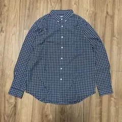 MERONA チェックシャツ ブルー Lサイズ 古着