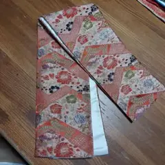 重ね襟 花柄 オレンジ系