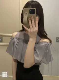 GRL 袖2Wayショルダーオープンニットブラウス[mb1573]