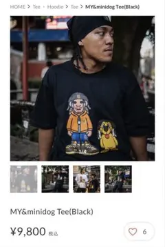 NASTY DOG キャラクターTシャツ ブラック