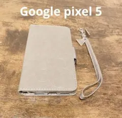 Google pixel 5ケース 手帳型 6.0インチ グレー