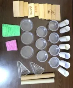 工作素材セット 蒲鉾板　スイーツ空カップ　トイレペーパーラップ芯　ウレタンカバー