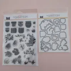 ☆未開封☆【The Greetery】 植物デザイン スタンプ・ダイセット