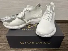 【新品未使用】GIORDANO ホワイト スニーカー　Mサイズ