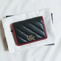 【美品】GUCCI GG ダブルG マーモント 二つ折り 財布 573811