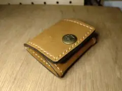 ボックスコインケース小　キャメル