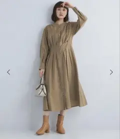green label relaxing カッセン ウエストタックワンピース