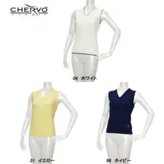 ★新品★CHERVOシェルボ レディース Vネックニットベスト イエロー【38】