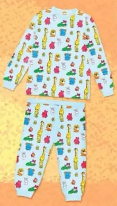たべっ子どうぶつ　シャクレルプラネット　キッズ　110 ブルー　パジャマ　上下
