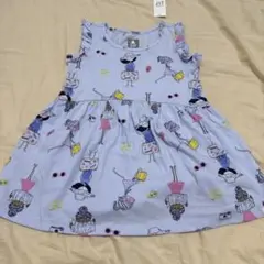 キャラクター柄 ライトブルーチュニック 100cm 新品タグ付き