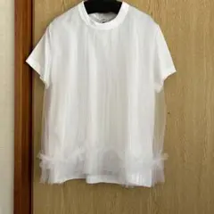 ノアールケイニノミヤ　チュールフリル Tシャツ